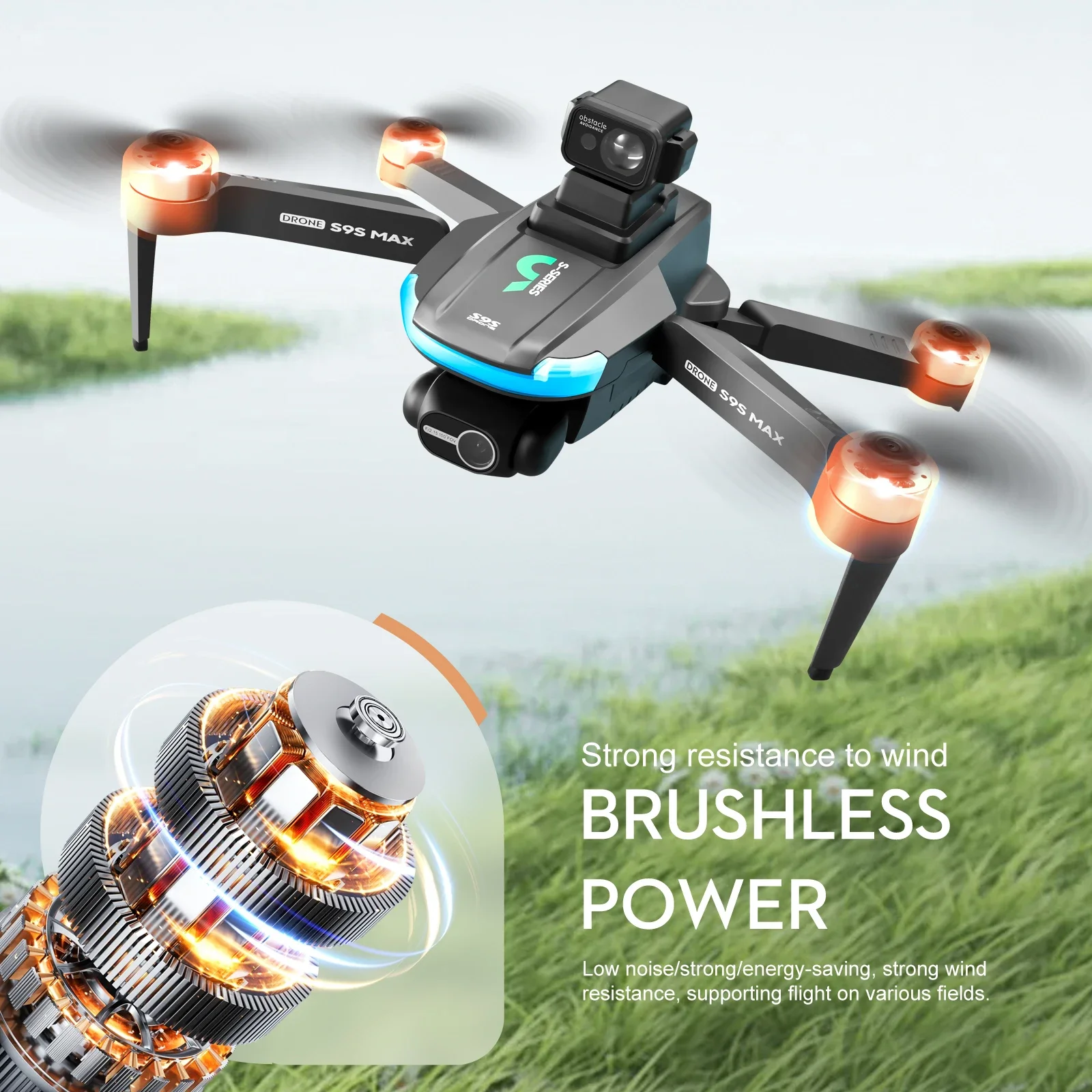 جديد S9S ماكس طائرة صغيرة بدون - مراجعة Fpv Brushless Rc Drone 4K وسعره