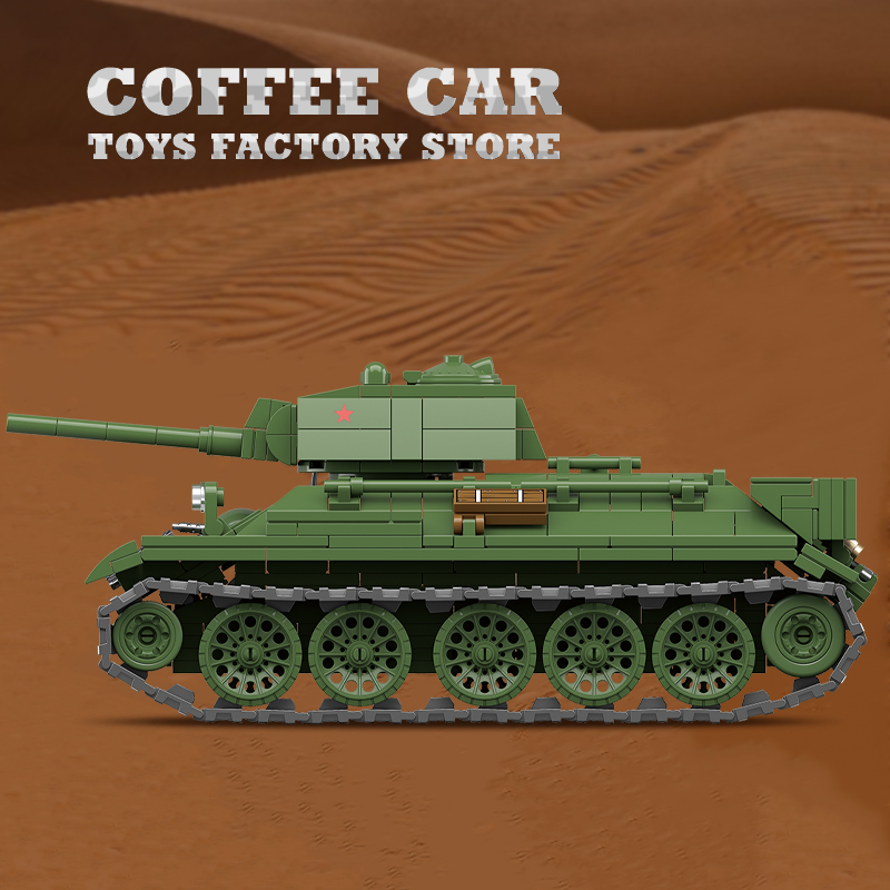 مكعبات بناء دبابة متوسطة M4A3  - مراجعة Lego Compatible Military Tank وسعره